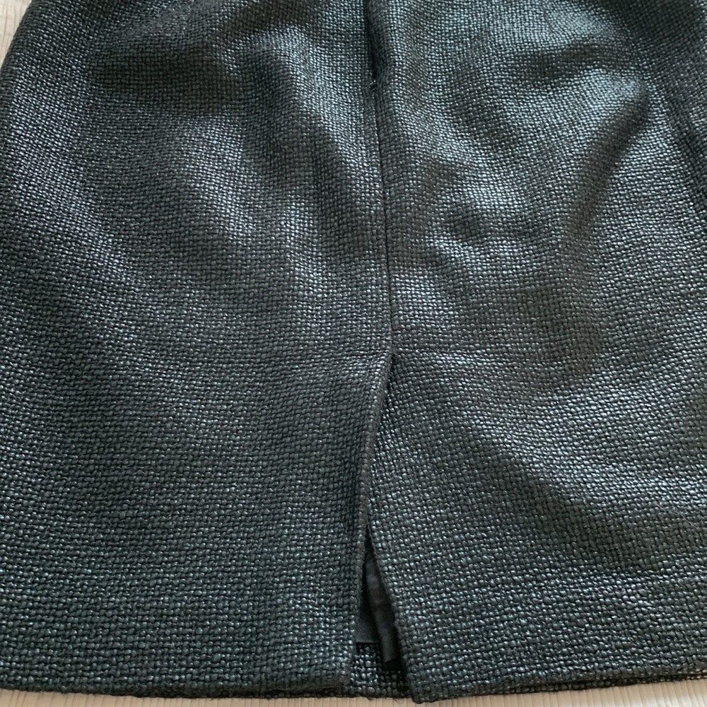 BANANA REPUBLIC Women’s‎ Skirt Black Pebble Textured Leather-Look Sheen Lined 8 - Picture 6 of 15